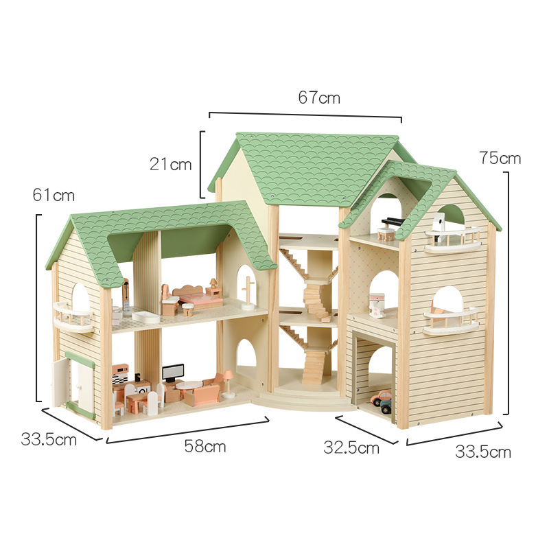 Mencari rumah boneka kayu modular untuk talian runcit anda?