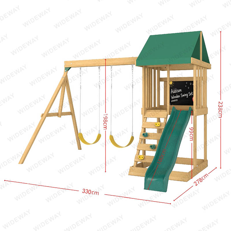 Set swing kayu addison